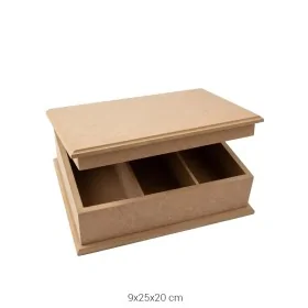 KU220 3’Lü Düz Çay Kutusu Ahşap Boyanabilir Obje